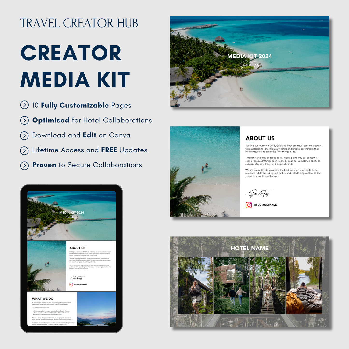 Creator Media Kit Template - Fully Customizable
